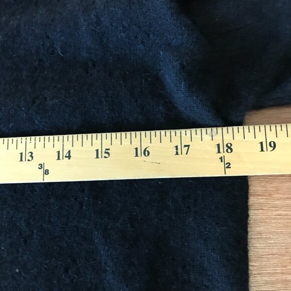 Reference Point Cropped Sweater Women L Black Lamb's Wool Angora Floral Cut Out - Picture 8 of 11